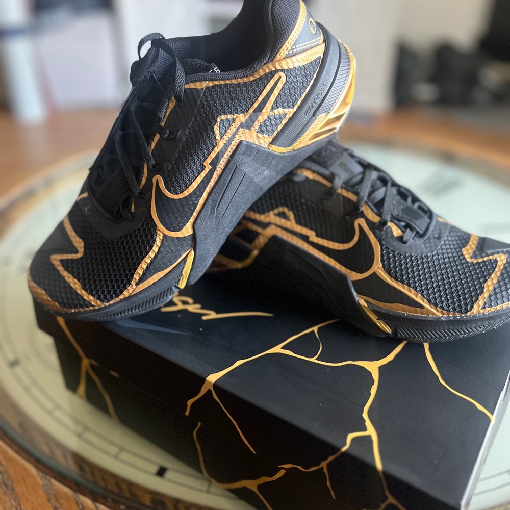 Nike Black and Gold Athletic Sneakers